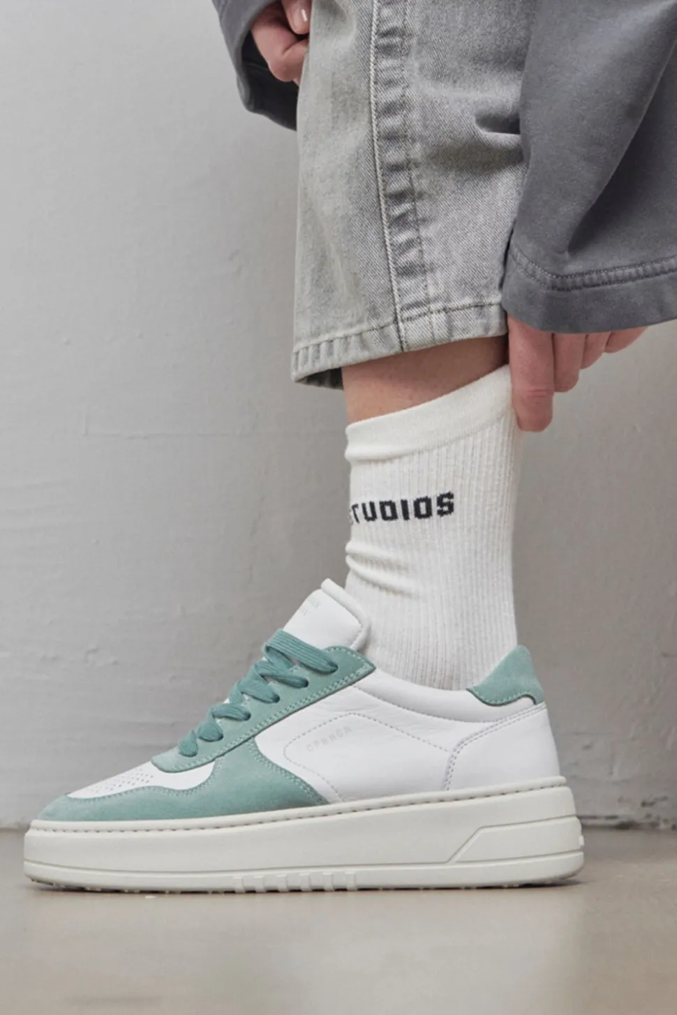 cph_leather_mix_3-39.webp COPENHAGEN STUDIOS Cph77 Leather Mix^Dames Sneakers